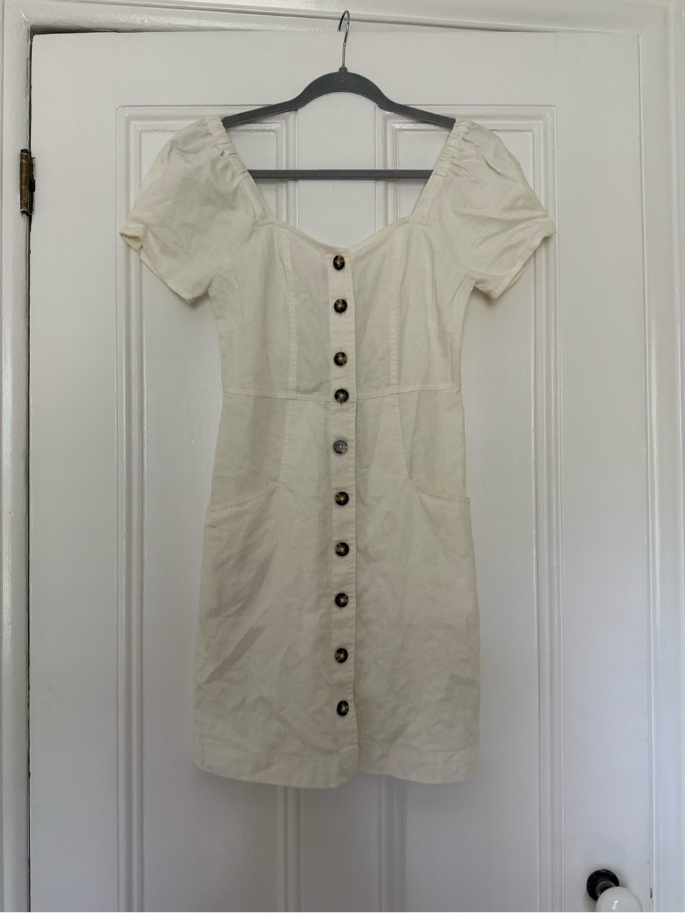 Madewell Ivory Button Front Mini Dress (NWT!)